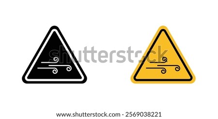 Wind warning signs vector graphic pack