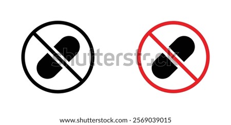 No drugs sign vector graphic pack