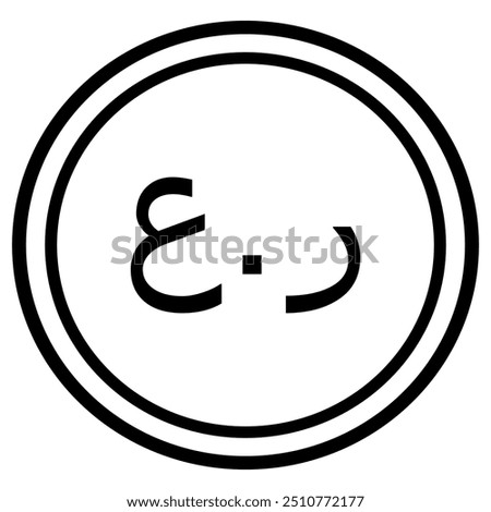 Omani Rial Currency Symbol, Omani Currency Symbol Coin Money Logo Icon