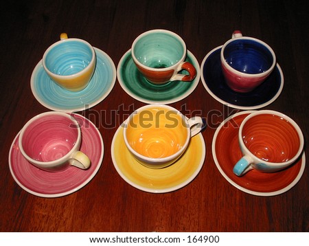 Coffee cup set (hand painted)