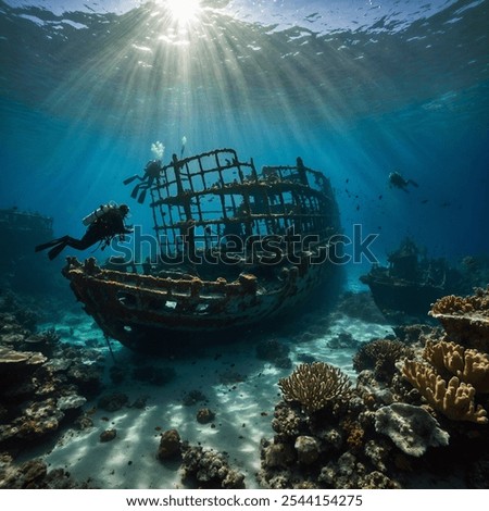 Similar – Image, Stock Photo Shipwreck in the water of the Spree