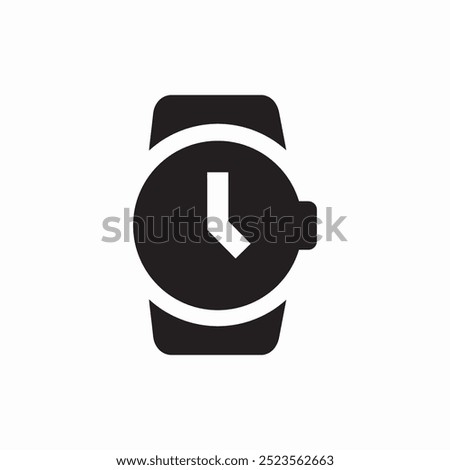 smartwatch time clock icon sign vector