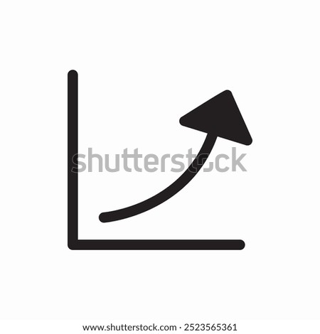 growing bar graph icon sign vector