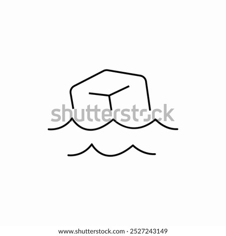 melting ice icon sign vector