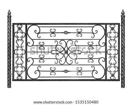 Similar – Image, Stock Photo The cast iron banister conjures up a bizarre shadow on the terrazzo steps