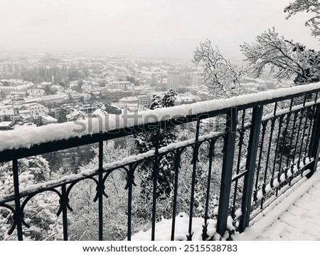 Similar – Image, Stock Photo Framed in balcony land (4th floor)