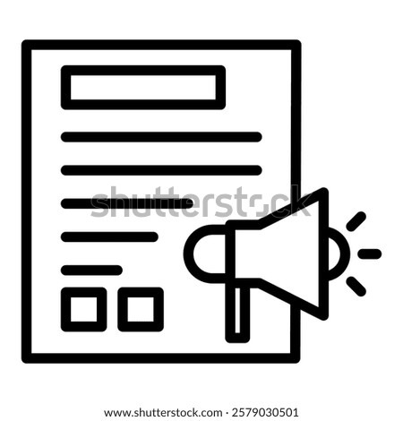 News Journal  Outline Icon Element For Design