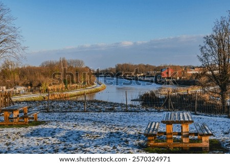 Similar – Image, Stock Photo At the frozen canal II