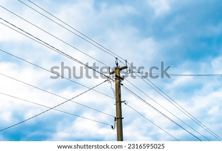 Similar – Image, Stock Photo under current power line