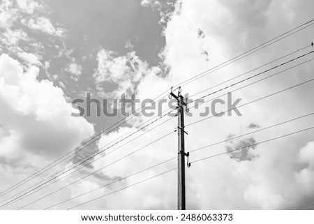 Image, Stock Photo under current power line