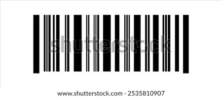 Barcode isolated on white background, Code stripes sticker, Barcode labels, customers qr code, Simple fake bar code, Bar code for web design, Barcode product distribution icon