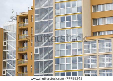 Public block of flats with stairs