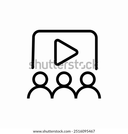 cinema movie audience icon sign vector