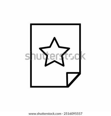 favorite file star icon sign vector