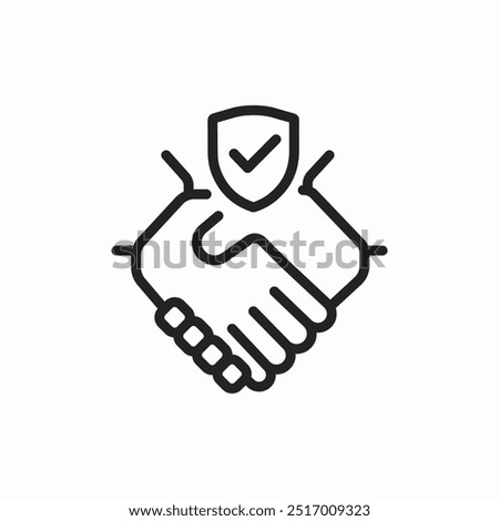 handshake deal check mark icon sign vector