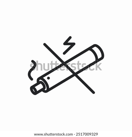 electronic cigarettes prohibited icon sign vector