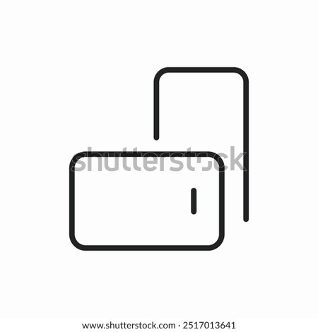 phone screen rotate icon sign vector