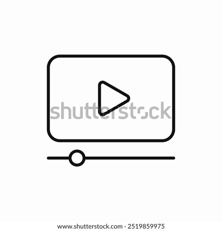 web media player icon sign vector