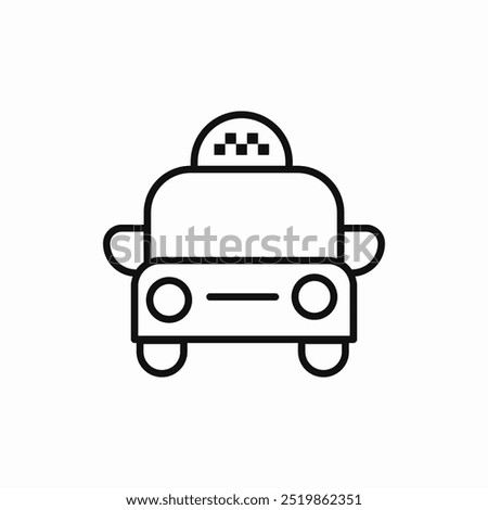 taxi car icon sign vector