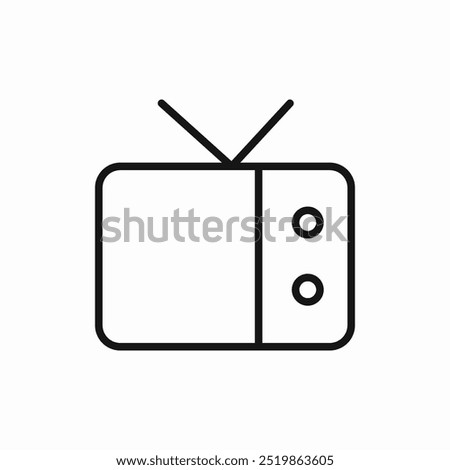 tv set icon sign vector