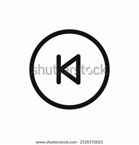 back seek player icon sign vector