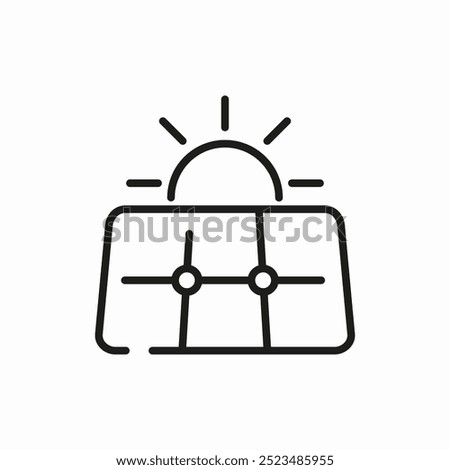 solary energy panel icon sign vector