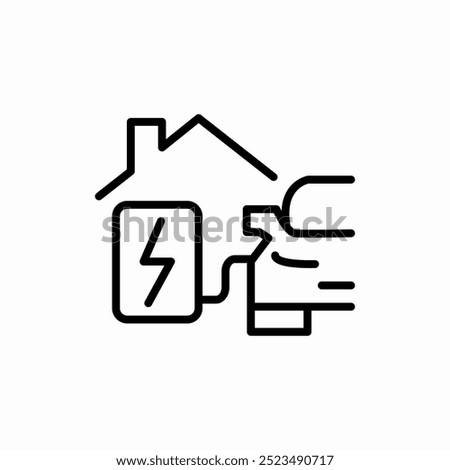 energy station home icon sign vector