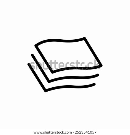 layers paper icon sign vector