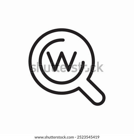 wiki search icon sign vector