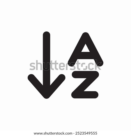 sorter alphabet icon sign vector