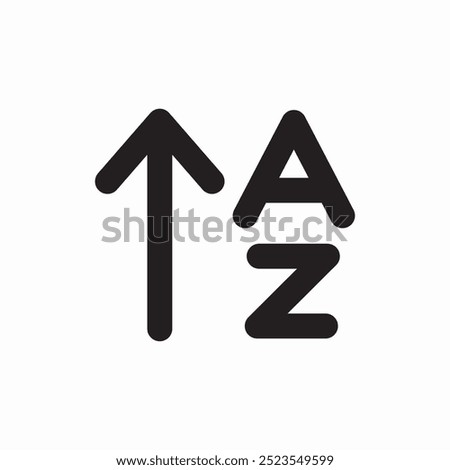 sorting alphabet icon sign vector