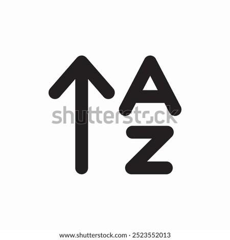 sorting alphabet icon sign vector