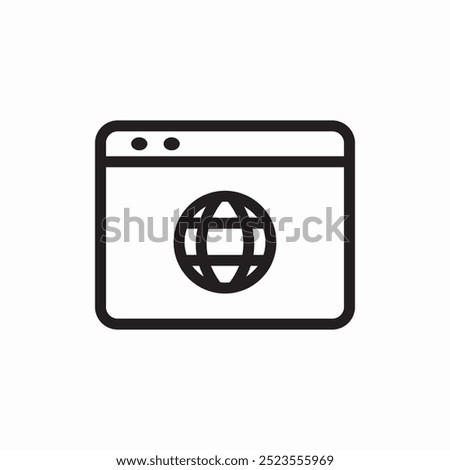 web page icon sign vector