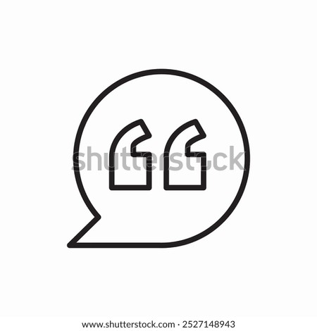 quotation mark icon sign vector