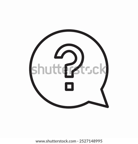 question bubble icon sign vector