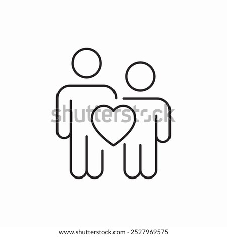 love darling couple icon sign vector