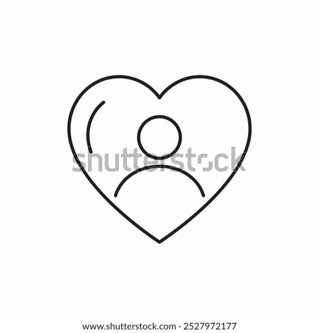 darling love on heart icon sign vector