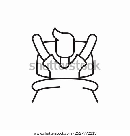 wake up man icon sign vector