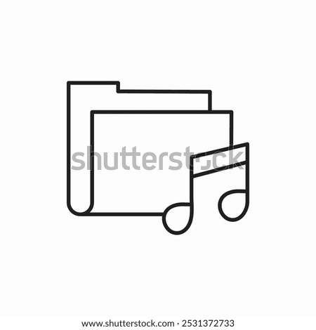 music file folder icon sign vector