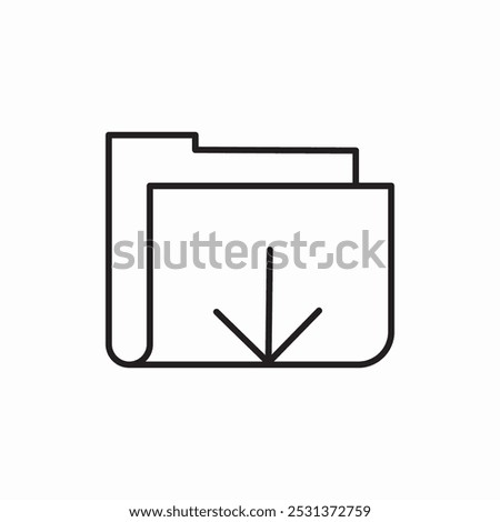 download folder icon sign vector