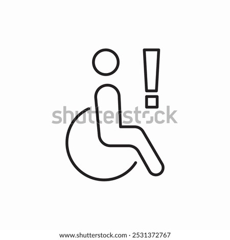 disable attention icon sign vector