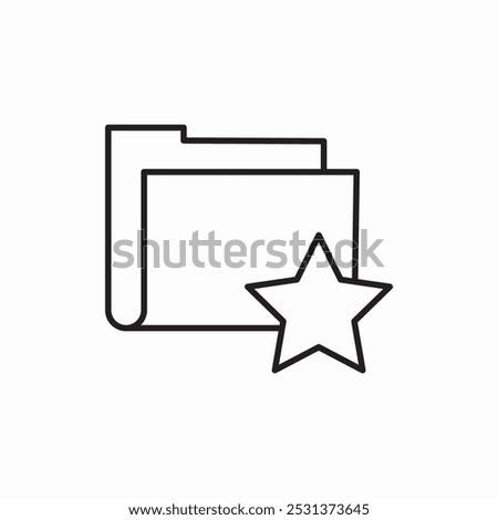 star pin favorite folder icon sign vector