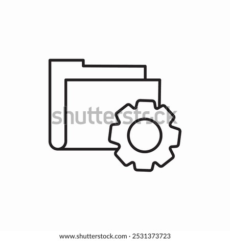 folder setting icon sign vector