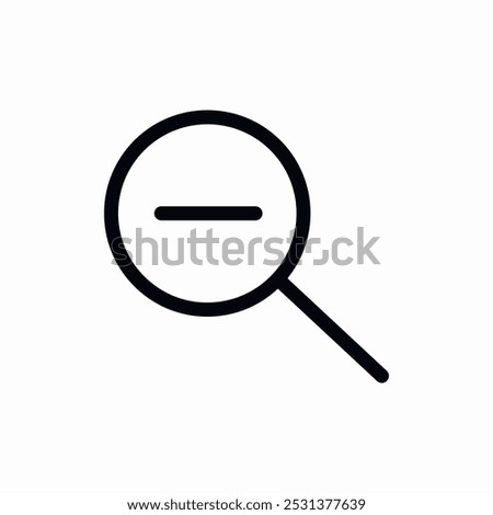 minus magnifying glass icon sign vector