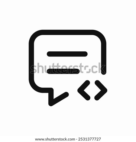 code speech bubble icon sign vector