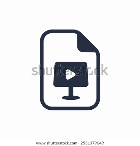 presentation file icon sign vector