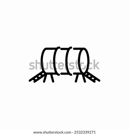 playground tunnel icon sign vector