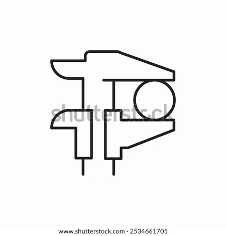 wrench tool measure icon sign vector