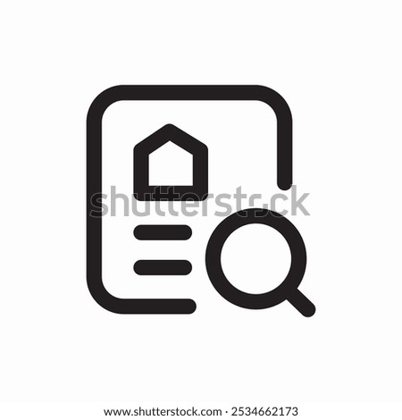 search real estate property icon sign vector