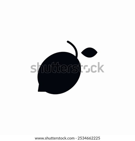 lemon fruit icon sign vector